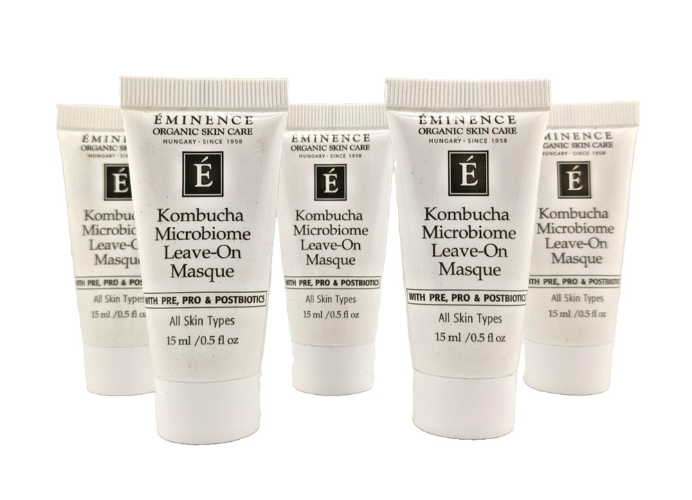 5x Eminence Kombucha Microbiome Leave-On Masque Facial Mask 0.5floz / 15ml Each